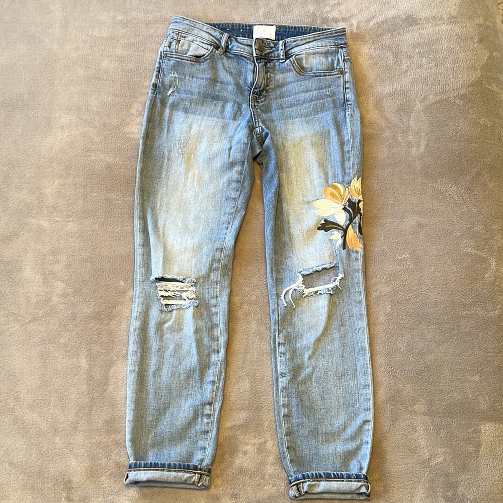 CASLON Boyfriend Distressed Jeans